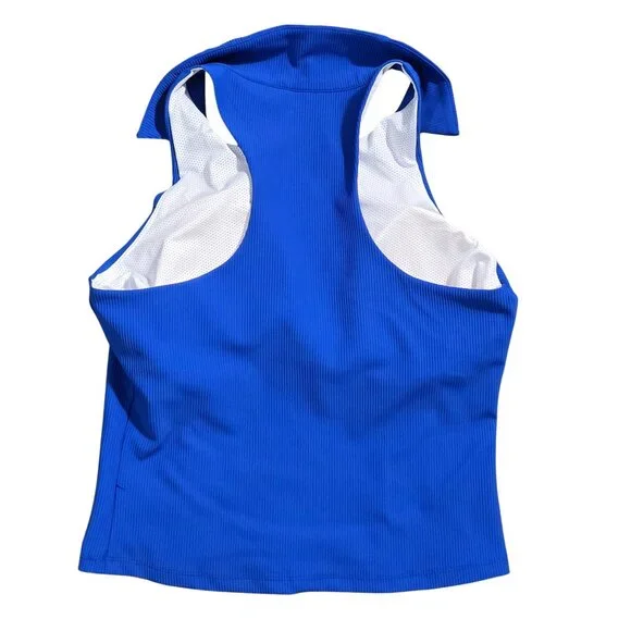 NWOT | Ribbed V-Neck Performance Tank | Royal Blue | Large - Picture 3 of 5